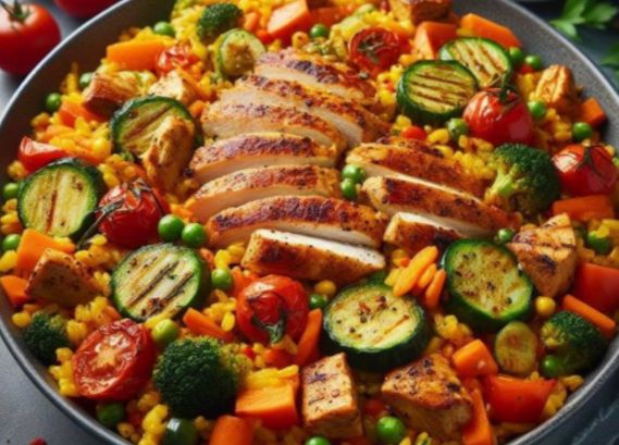 Paella de verduras con Heura «al estilo valenciano»